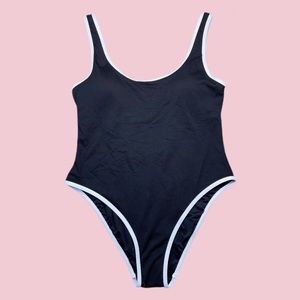 Black & White One Piece Swimsuit